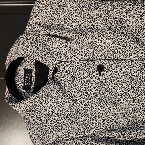 Leopard Print Dress Coat - Picture 2 of 3